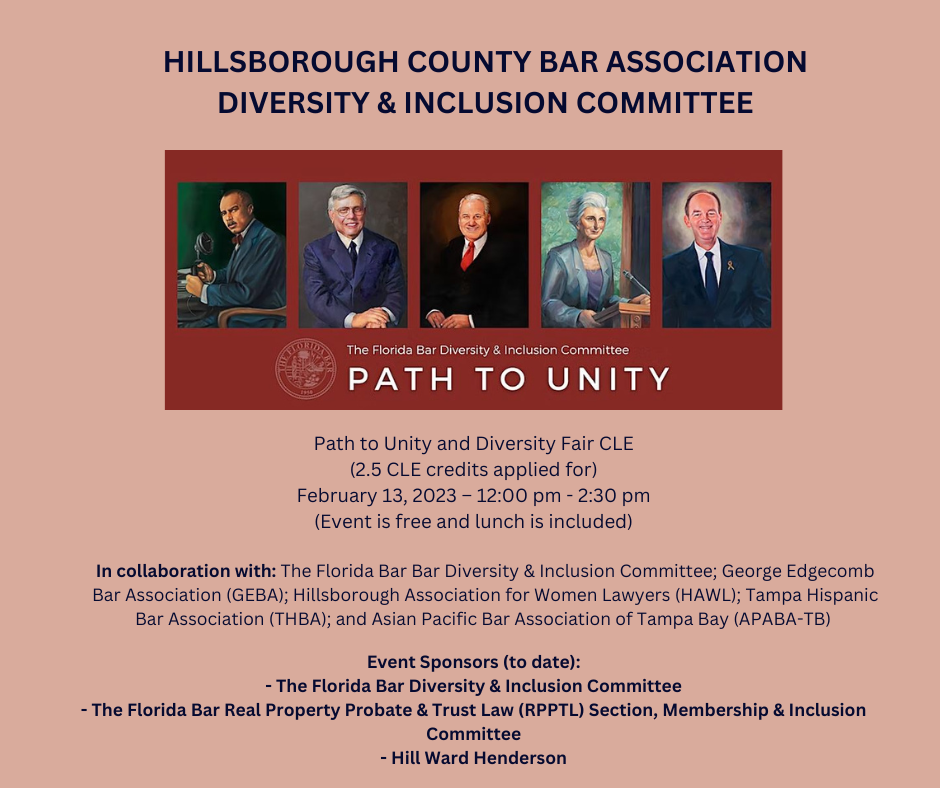 HCBA: Path to Unity and Diversity Fair CLE