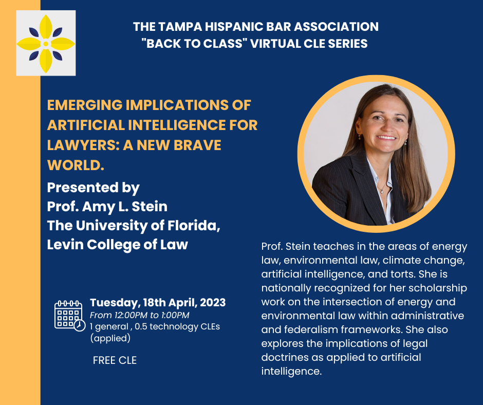 CLE: Emerging Implications of Artificial Intelligence for Lawyers