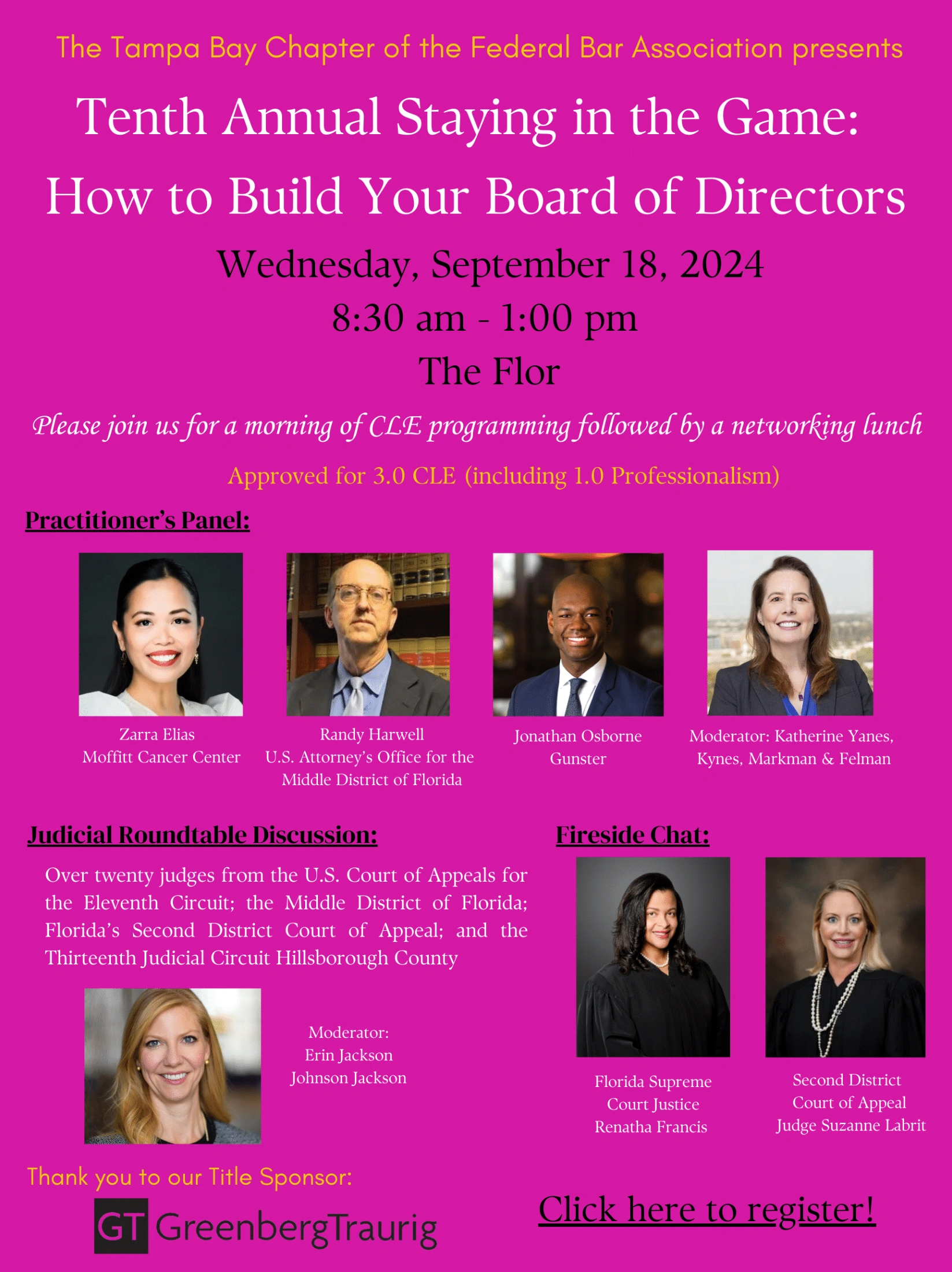Tenth Annual Staying in the Game: How to Build Your Board of Directors