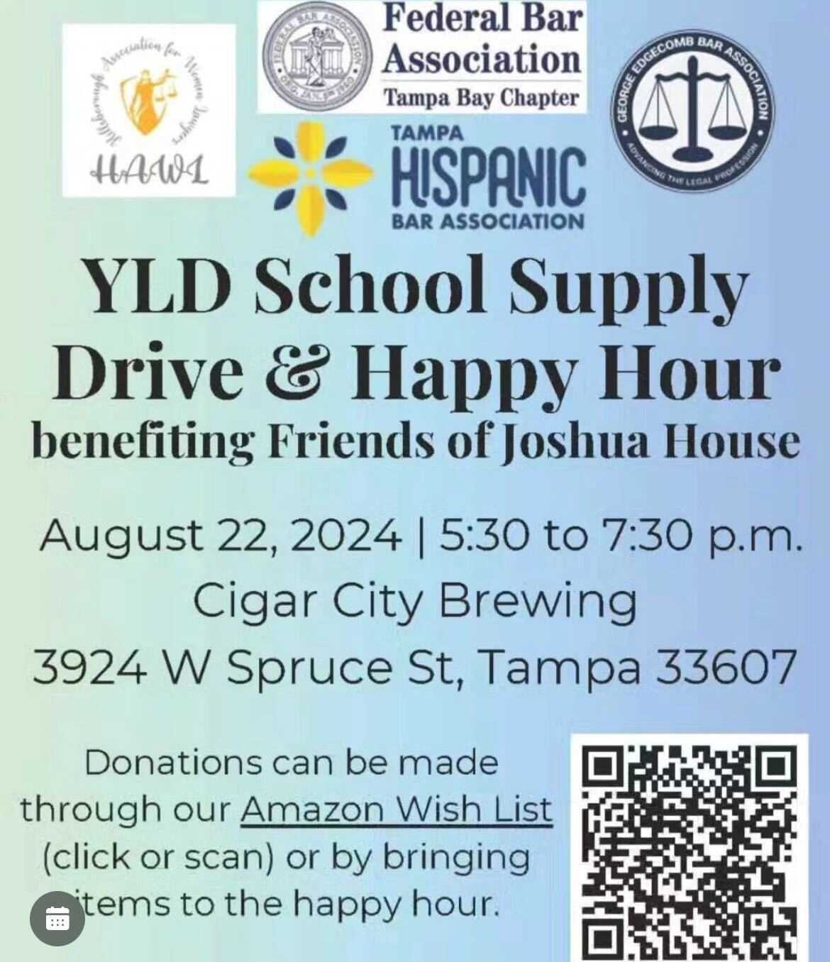 YLD School Supply Drive & Happy Hour